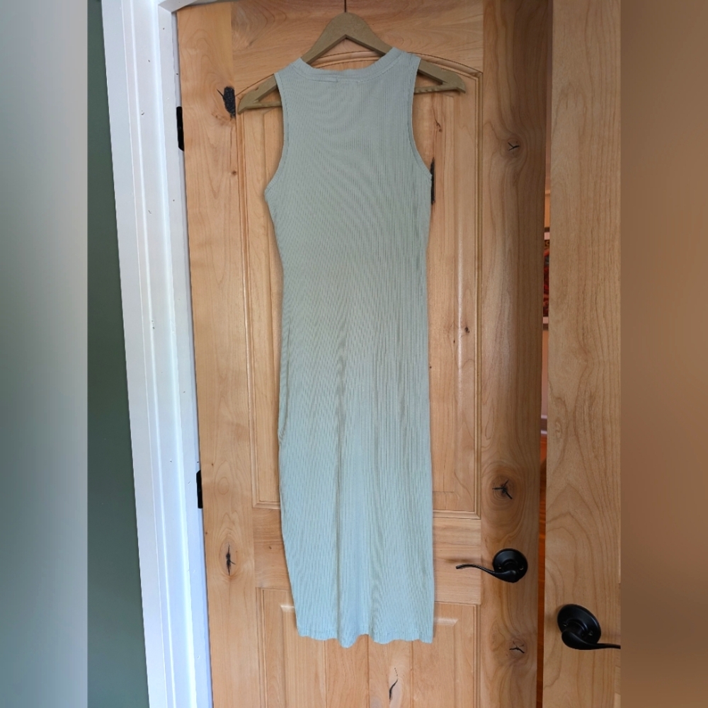 Vero Moda Ribbed Midi Dress - Sage Green